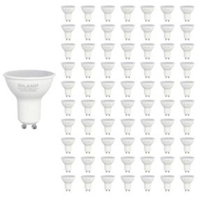 Ampoule LED GU10 6W 220V SMD2835 PAR16 10LED 100degrés (Pack de 100) - Blanc Froid 6000K - 8000K - SILAMP