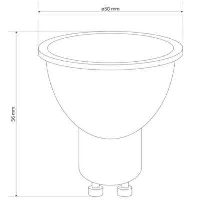 Ampoule LED GU10 7,5W 3000K blanc chaud (WW) 700 lm angle 120 FARI EDO