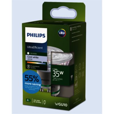 Ampoule LED GU10 spot 215 lm blanc froid 2W grade A Philips