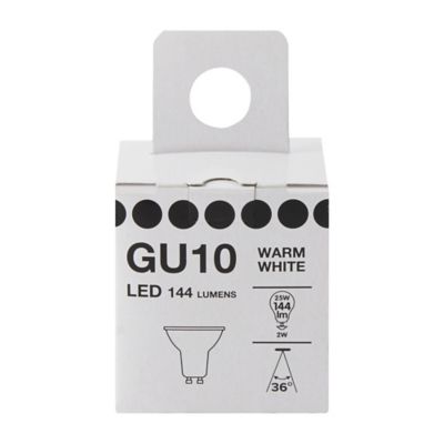 Ampoule LED GU10 spot 2W=25W blanc chaud
