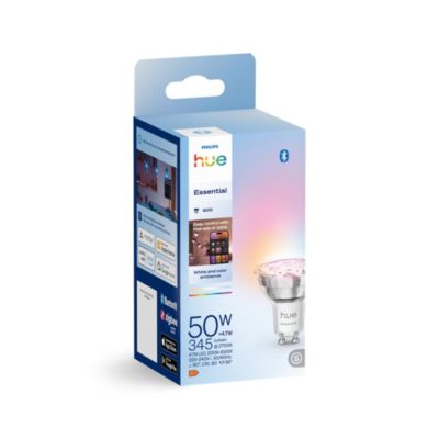 Ampoule LED GU10 spot connectée RVB blanc variable 345 lm dimmable 4,7W Philips Hue