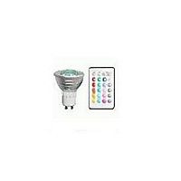 Ampoule LED GU10 Spot RGB + télécommande 3W