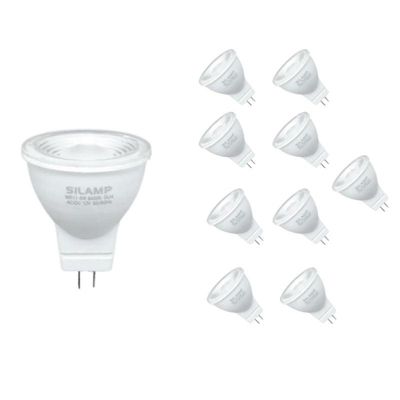 Ampoule LED GU4 / MR11 4W 12V (Pack de 10) - Blanc Froid 6000K - 8000K - SILAMP