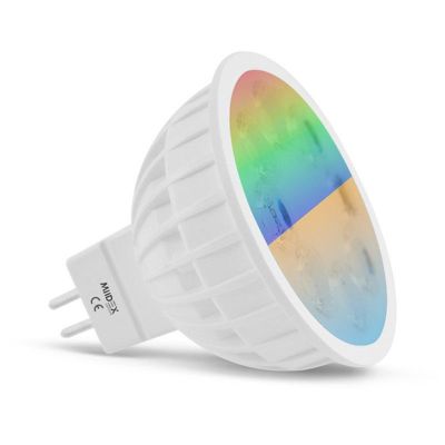 Ampoule LED GU5.3 4W RGB+CCT Spot 25 Dimmable Blanc