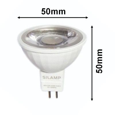 Ampoule LED GU5.3 / MR16 12V 8W SMD 80 degrés - Blanc Chaud 2300K - 3500K - SILAMP