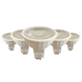 Ampoule LED GU5.3 / MR16 12V 8W SMD 80degrés (Pack de 5) - Blanc Froid 6000K - 8000K - SILAMP