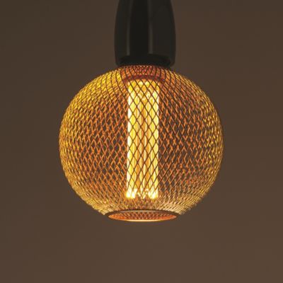 Ampoule LED holograme cage cuivre IP20 E27 150lm blanc chaud Xanlite