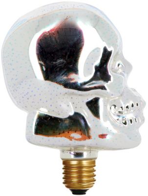 Ampoule LED linéaire E27 20lm 4W blanc chaud ⌀11,4cm argent