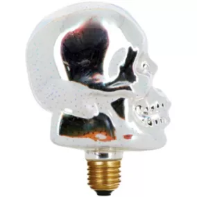 Ampoule LED linéaire E27 20lm 4W blanc chaud ⌀11,4cm argent