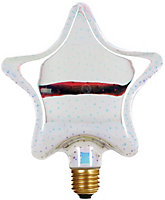 Ampoule LED linéaire E27 20lm 4W blanc chaud ⌀14cm argent
