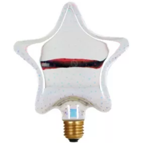 Ampoule LED linéaire E27 20lm 4W blanc chaud ⌀14cm argent