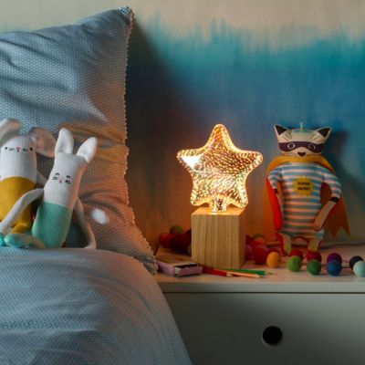 Ampoule LED linéaire E27 20lm 4W blanc chaud ⌀14cm argent