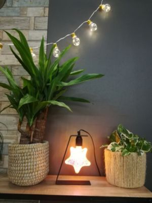 Ampoule LED linéaire E27 20lm 4W blanc chaud ⌀14cm argent