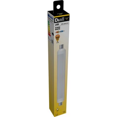 Ampoule LED Linéaire S19 600lm 5.4W = 47W Ø3.8cm Diall blanc chaud