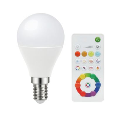 Ampoule LED mini globe E14 470lm 5.3W = 40W Ø4.5cm Diall RVB et blanc chaud aux nuance blanc froid
