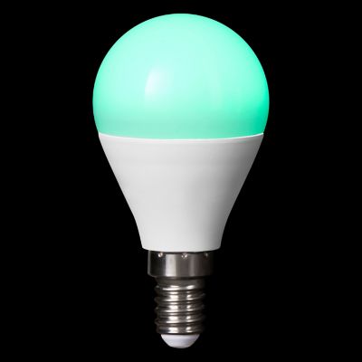 Ampoule LED mini globe E14 470lm 5.3W = 40W Ø4.5cm Diall RVB et blanc chaud aux nuance blanc froid
