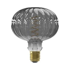 Ampoule LED Pulse Metz ambré dimmable E27 Sphérique ⌀ 12,5cm 40lm 4W blanc chaud Calex gris