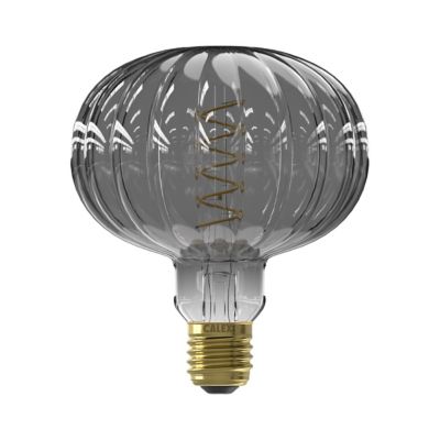 Ampoule LED Pulse Metz gris fumé dimmable E27 ⌀12,5cm 40lm 4W blanc chaud Calex