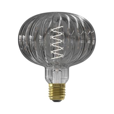 Ampoule LED Pulse Metz gris fumé dimmable E27 ⌀12,5cm 40lm 4W blanc chaud Calex