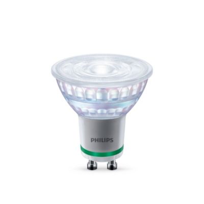 Ampoule LED spot GU10 375lm=50W blanc neutre Philips ⌀5 cm transparent