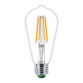 Ampoule LED ST64 E27 840lm=60W blanc chaud Philips ⌀6,4 cm transparent