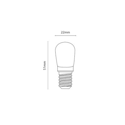 Ampoule LED T22 2W 3000K - Alcapower