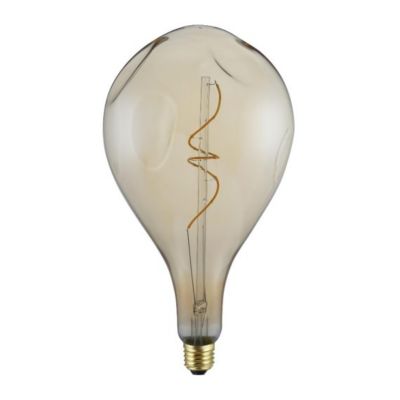 Ampoule LED XL A165 Bombée Dorée 5W  1800K  Verre Ambré  Filament Décoratif Vintage