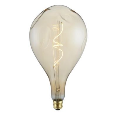 Ampoule LED XL A165 Bombée Dorée 5W  1800K  Verre Ambré  Filament Décoratif Vintage