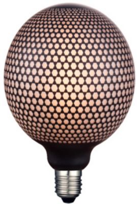ampoule magic hexagonale led decor noir o 20cm e27 5w 2700 k 360lm castorama