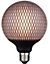 Ampoule Magic net Globe LED décor noir ø 20 E27 5W 360LM 2700°K