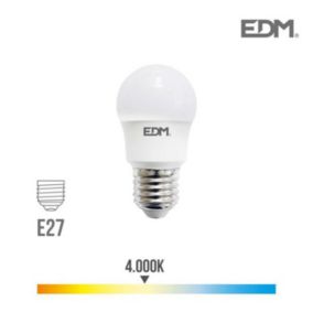 Ampoule sphérique LED E27 8,5W 940 lm 4000K lumière du jour EDM - EDM 98726