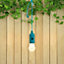 Ampoule suspendue bleu l.5,6 x H.27 cm
