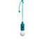 Ampoule suspendue bleu l.5,6 x H.27 cm