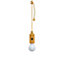 Ampoule suspendue orange l.5,6 x H.27 cm