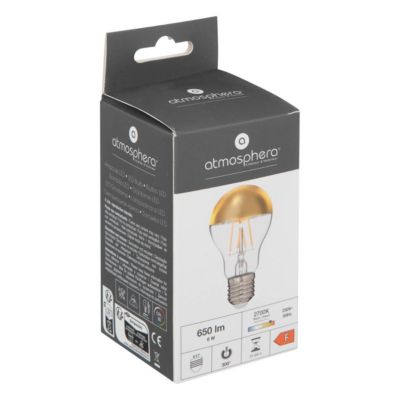 Ampoules LED doré D6cm E27 - Atmosphera Créateur d'intérieur | Castorama