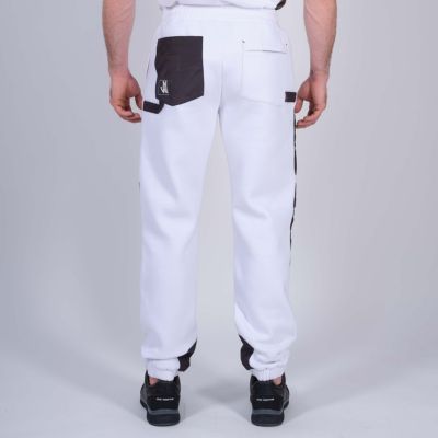 AMY - JOGGING DE TRAVAIL - 1107 Blanc , Gris 3XL