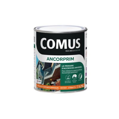 ANCORPRIM blanc 0,75L Primaire d'accrochage universel pour métaux ferreux et supports difficiles - COMUS