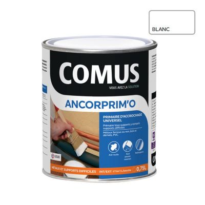 ANCORPRIM'O BLANC 0.75L - Primaire d'accrochage universel polyperformant en phase aqueuse - COMUS