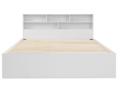 Andrea - lit avec rangements - 180x200 cm - sommier inclus - bois - Best Mobilier