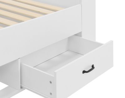Andrea - lit avec rangements - 180x200 cm - sommier inclus - bois - Best Mobilier
