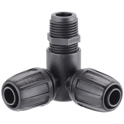 Angle 90° fileté mâle 15/21 mm en plastique