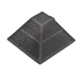 Angle clipsable composite Latera anthracite L.20 x l.20 cm x Ep.45 mm