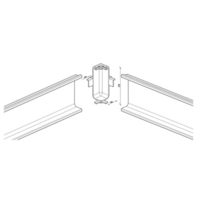 Angle intérieur pour rail de tiroir acier brossé Caraway Innovo GoodHome