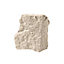 Angle plaquette de parement béton effet pierre beige Jura L.35 x l.35 cm Stegu