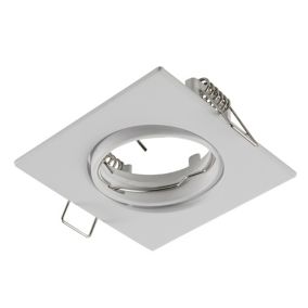 Anneau carré pour spot à encastrer LED Colours Ares métal blanc Ø8,5 cm
