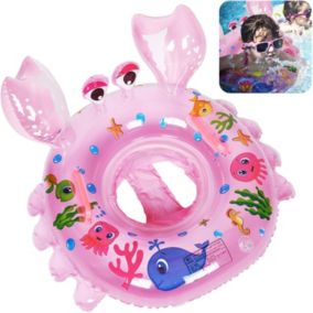 Anneau de Natation pour bébé, Bouee pour Bebe, Crabe Bébé Siège Piscine, Bouée Bébé, Piscine Bouée Gonflable, Bébé Jouets de Pisci