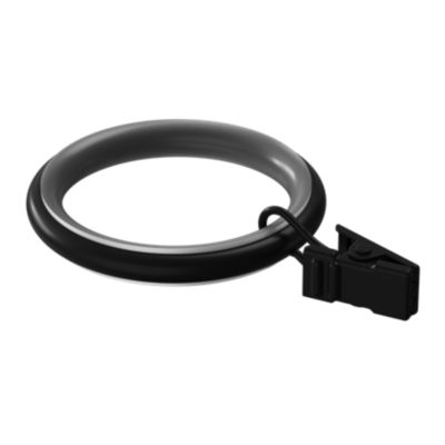 Anneau de rideau Araxos GoodHome noir Ø2,8 x l.5cm