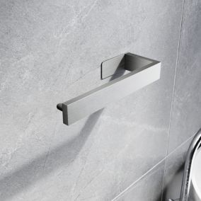Anneau porte-serviettes Acier Inox SIRHONA Accessoires de Salle de Bains - 21.5x7.25x3cm - Argenté