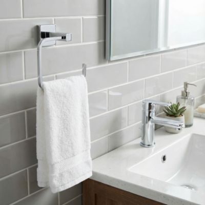 Anneau porte serviettes Alessano chromé GoodHome