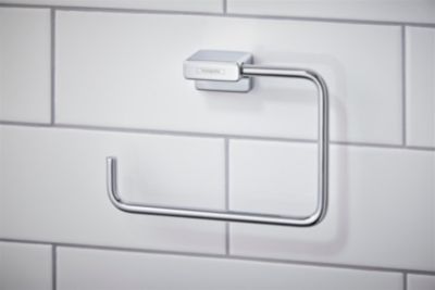 Porte-serviettes Rond Chromé Style Rétro - Support Mural En Acier Inox, Design élégant, Pour Salle De Bain, Chambre, Cuisine - 5